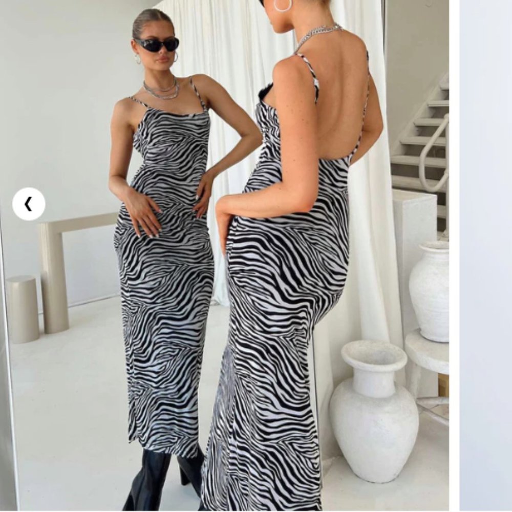 zebra maxi dress